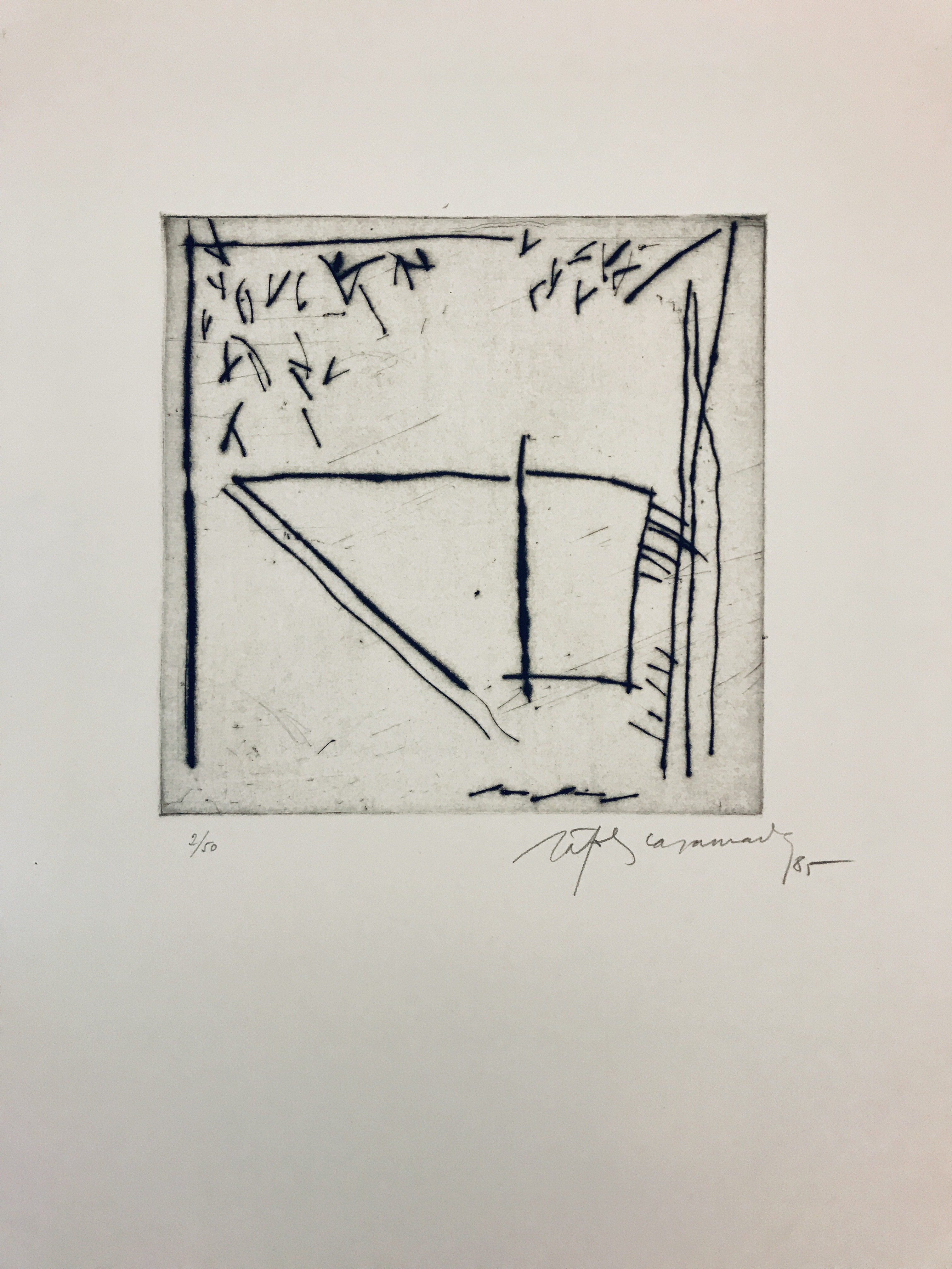 Albert Ràfols-Casamada, Composition noir et blanc 5 Albert Ràfols-Casamada, Composition noir et blanc 5
