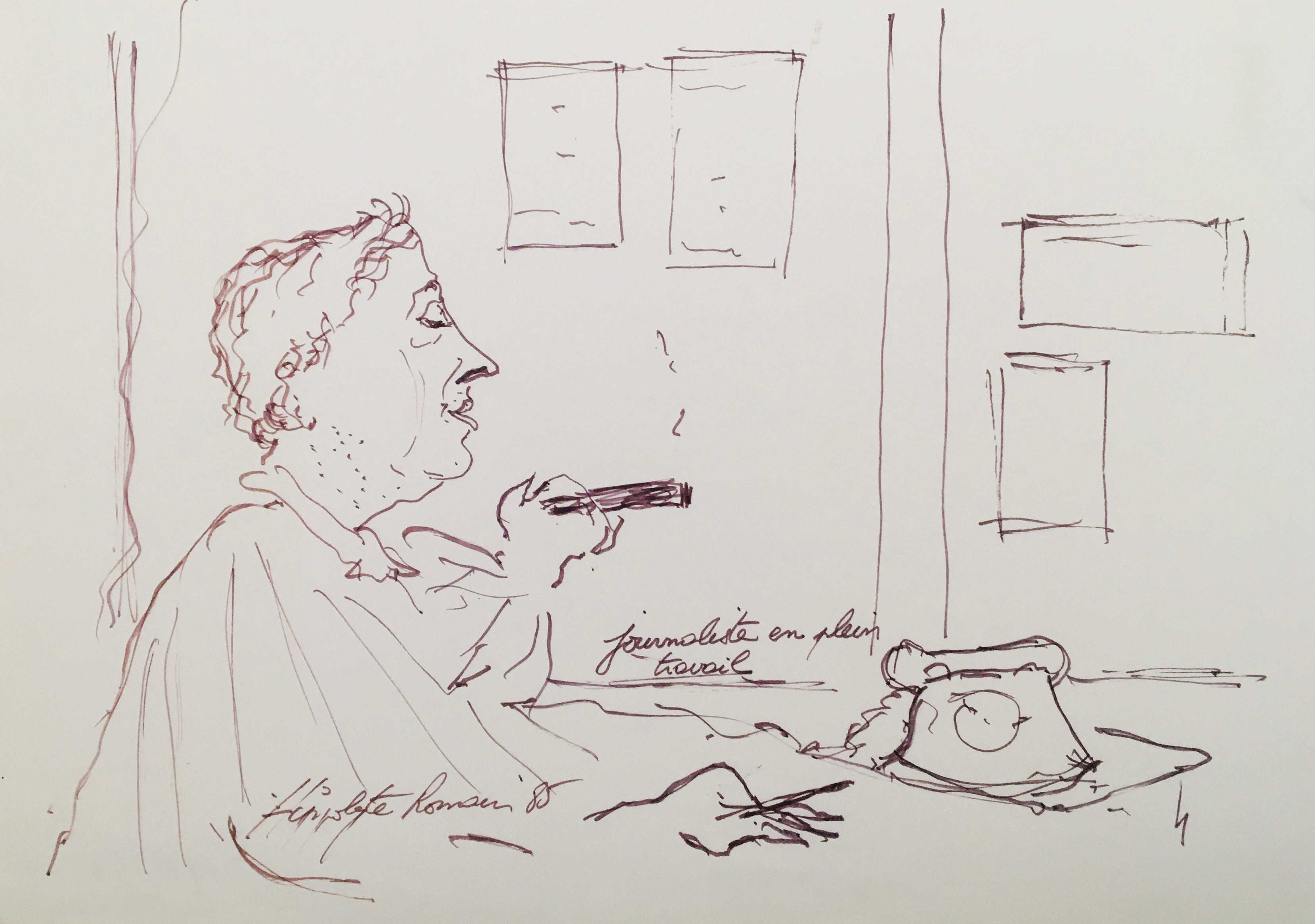 Hippolyte Romain, Journaliste en plein travail, Cannes Hippolyte Romain, Journaliste en plein travail, Cannes