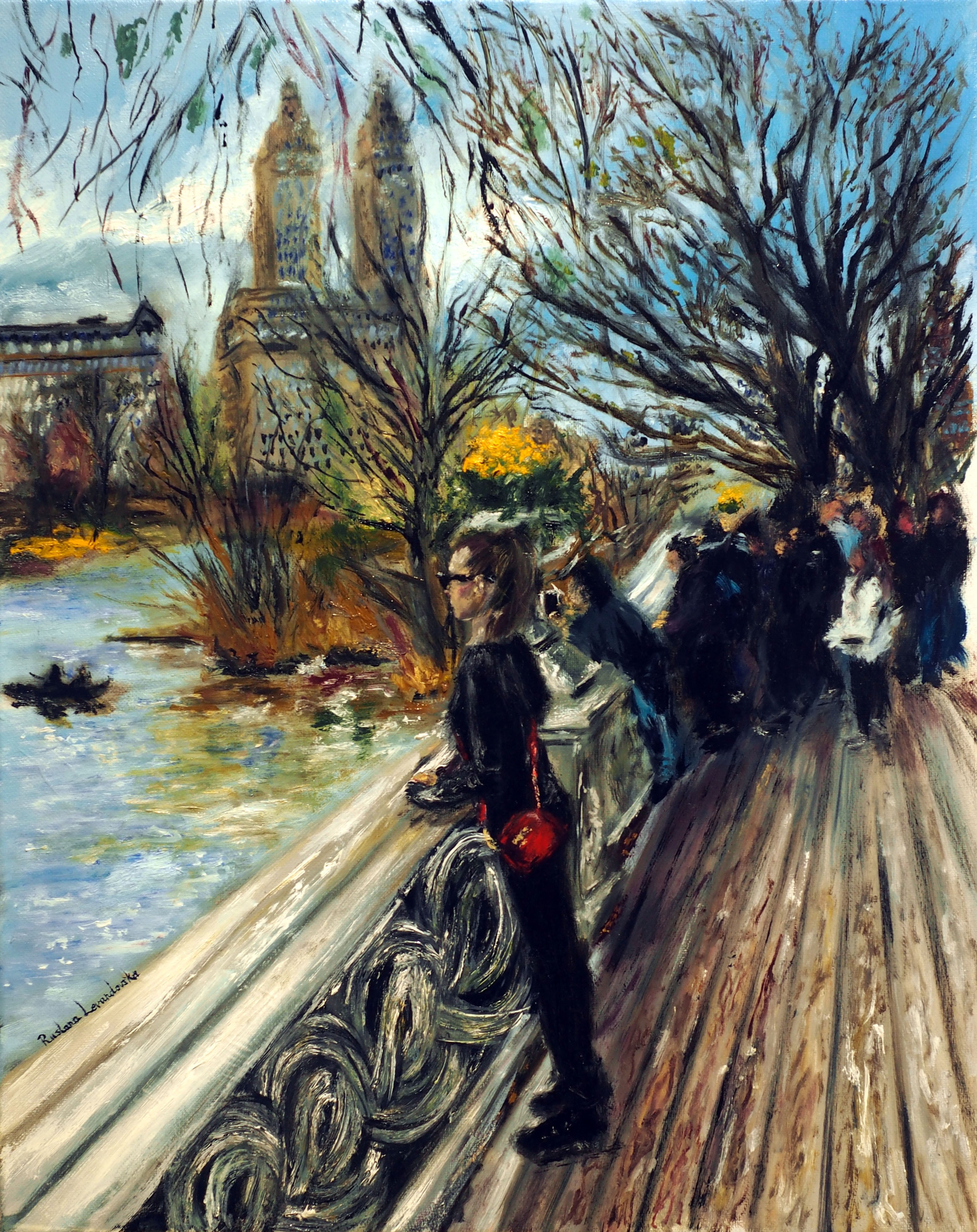 Ruslana Levandovska, On the Bow Bridge at Central Park Ruslana Levandovska, On the Bow Bridge at Central Park