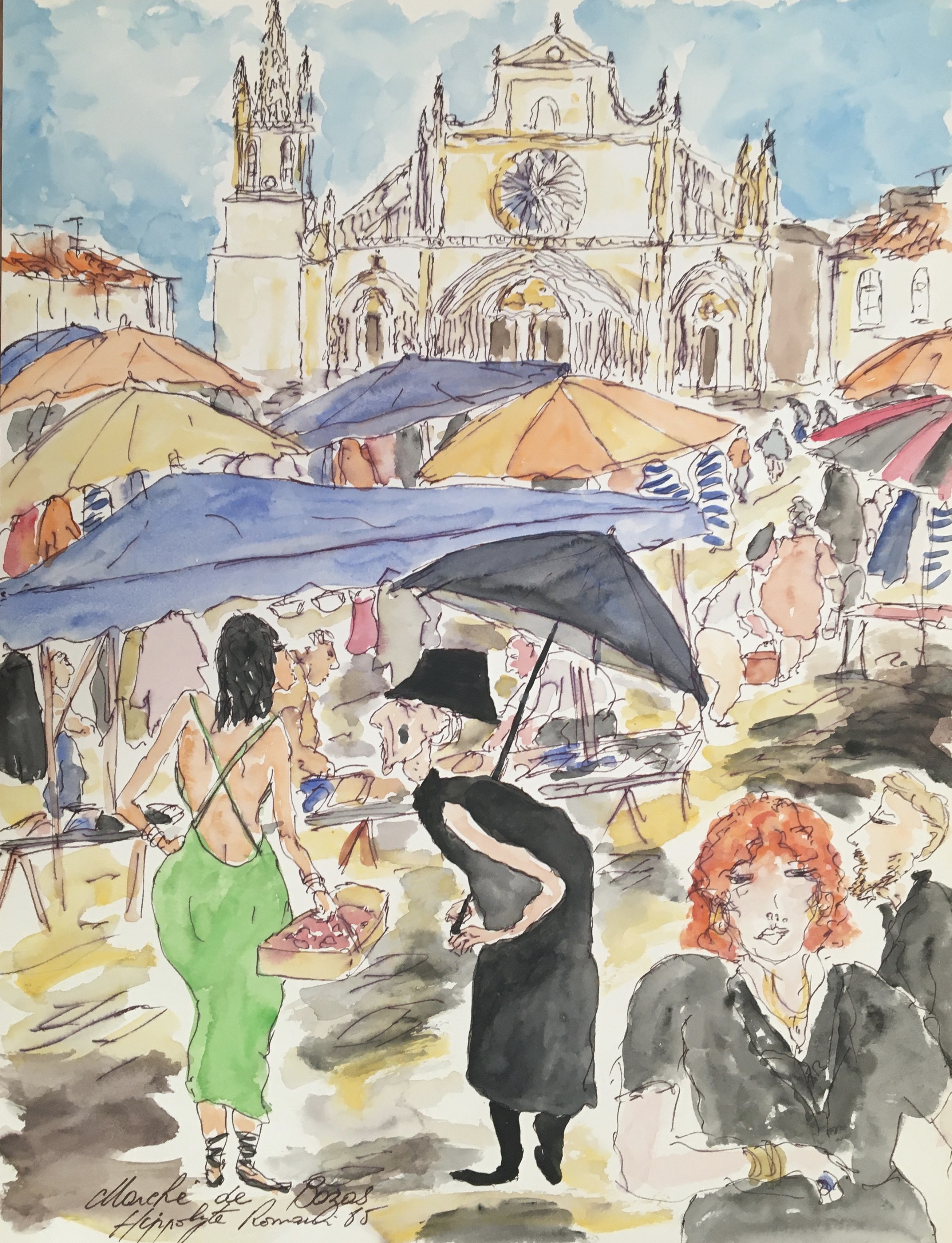 Hippolyte Romain, Marché de Bozas Hippolyte Romain, Marché de Bozas