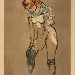 Print, L'essayage des bas I  (d'après Henri de Toulouse-Lautrec), Henri de Toulouse-Lautrec