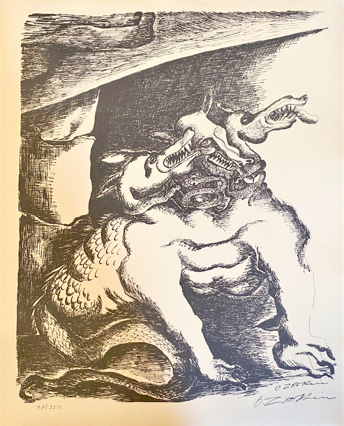 Ossip Zadkine, The Labours of Hercule - Cerberus Ossip Zadkine, The Labours of Hercule - Cerberus