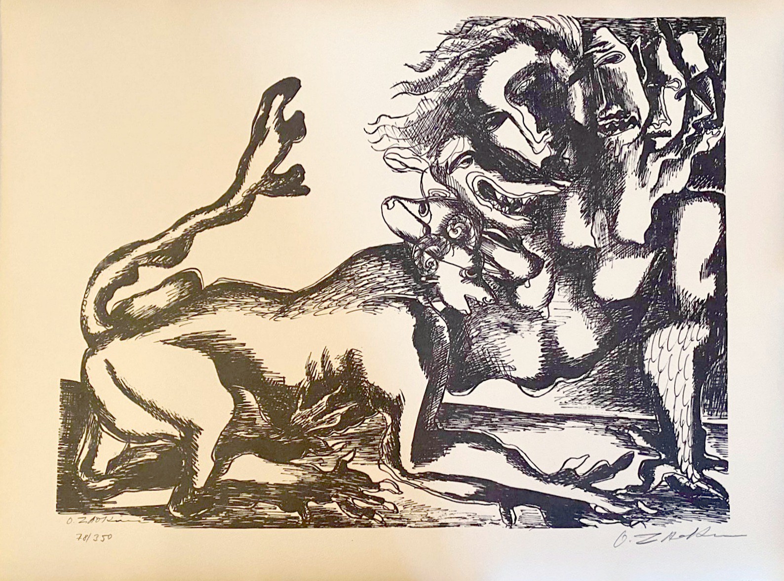 Ossip Zadkine, The Labours of Hercule - Fight against the Hydra of Lerna Ossip Zadkine, The Labours of Hercule - Fight against the Hydra of Lerna