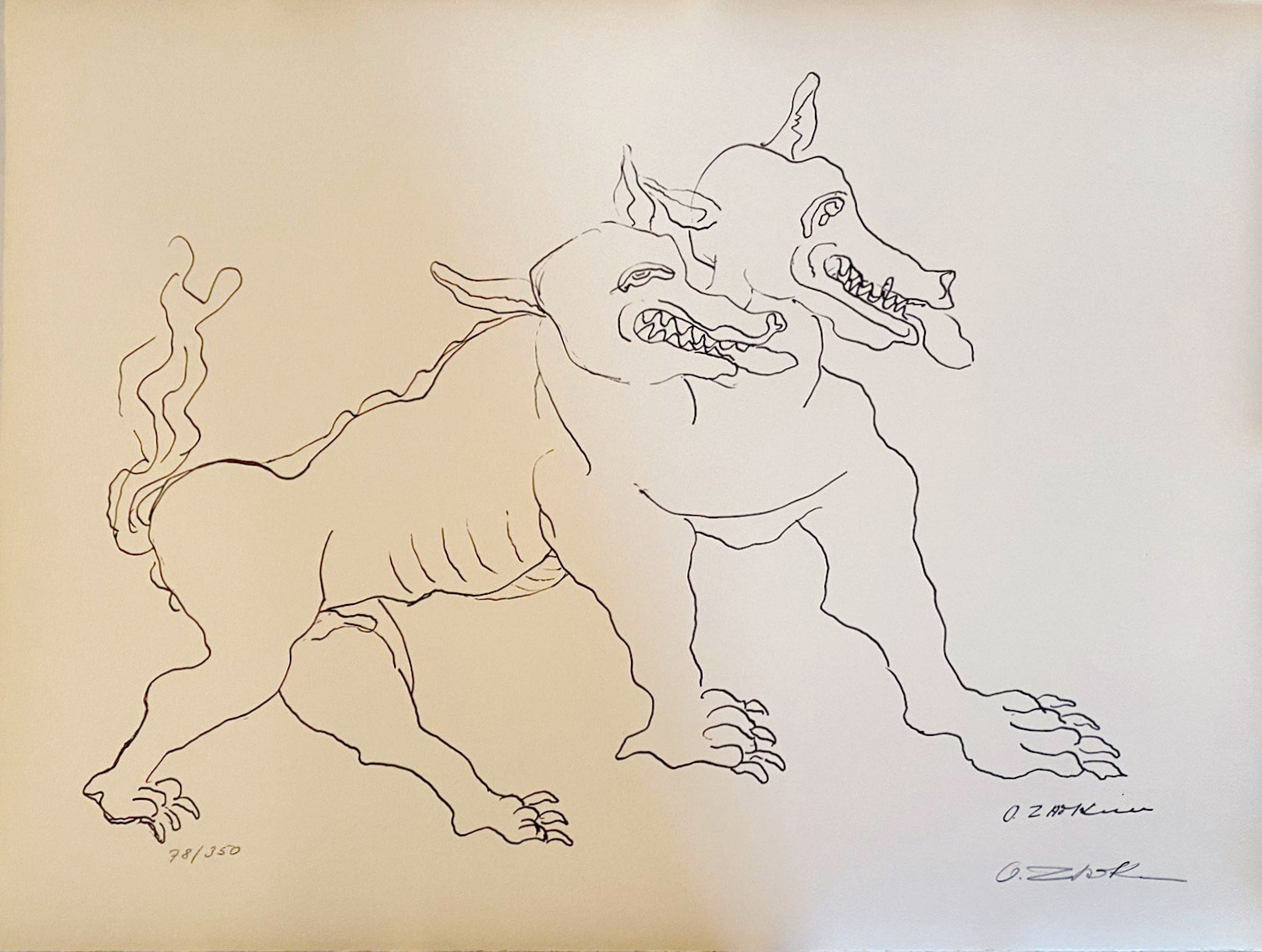 Ossip Zadkine, The Labours of Hercule - The shepherd of Geryon Ossip Zadkine, The Labours of Hercule - The shepherd of Geryon