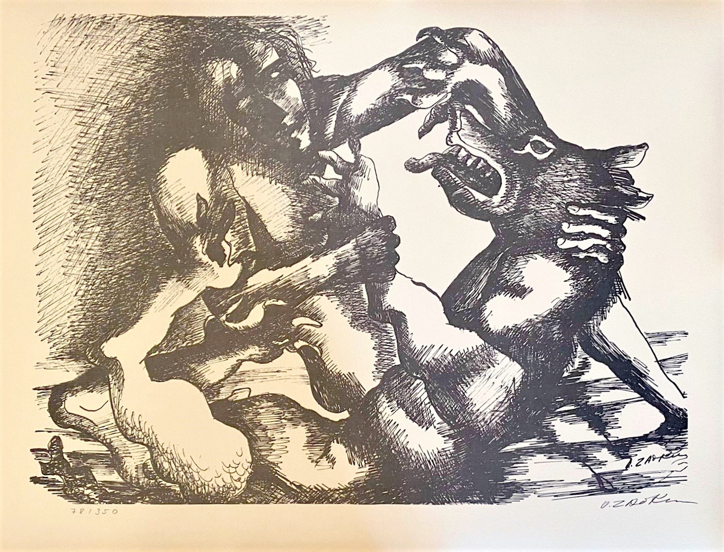 Ossip Zadkine, The Labours of Hercule - The Boar Of Eyrmanthos Ossip Zadkine, The Labours of Hercule - The Boar Of Eyrmanthos