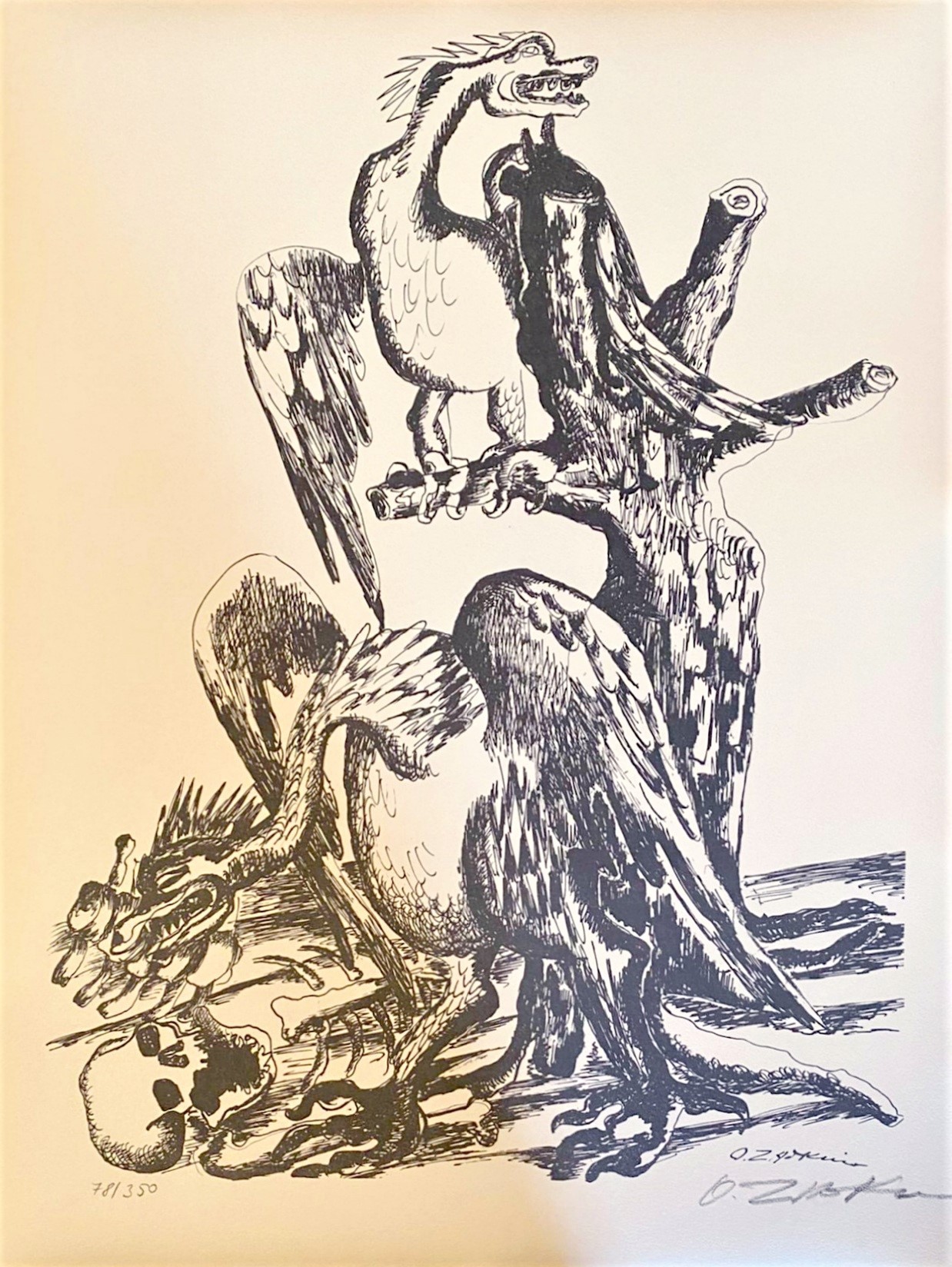 Ossip Zadkine, The Labours of Hercule - The birds of Stymphalian lake Ossip Zadkine, The Labours of Hercule - The birds of Stymphalian lake