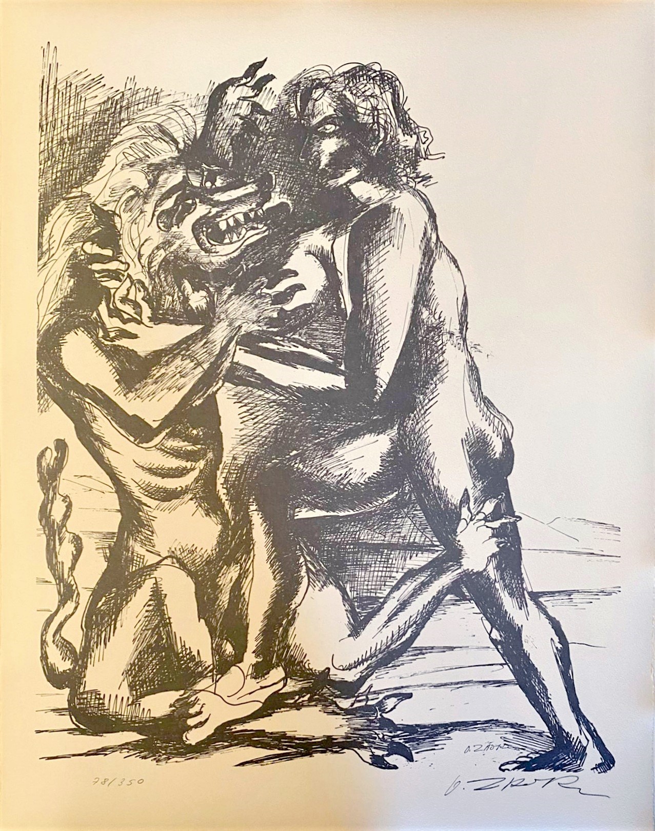 Ossip Zadkine, The Labours of Hercule - Fight against the Nemean lion Ossip Zadkine, The Labours of Hercule - Fight against the Nemean lion