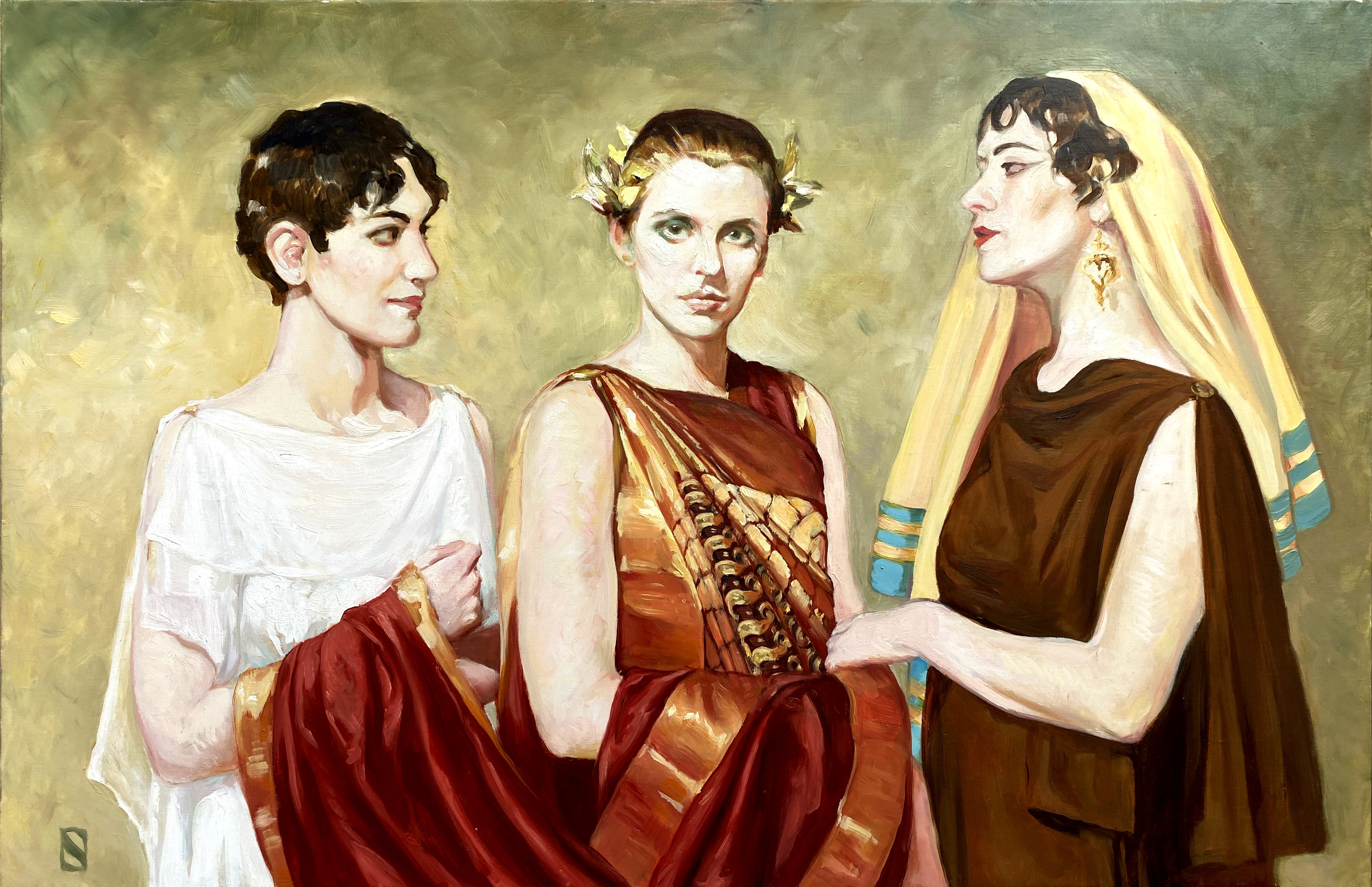 Sorrel Mocchia di Coggiola, Three Students going to a Roman-Greco Party Sorrel Mocchia di Coggiola, Three Students going to a Roman-Greco Party