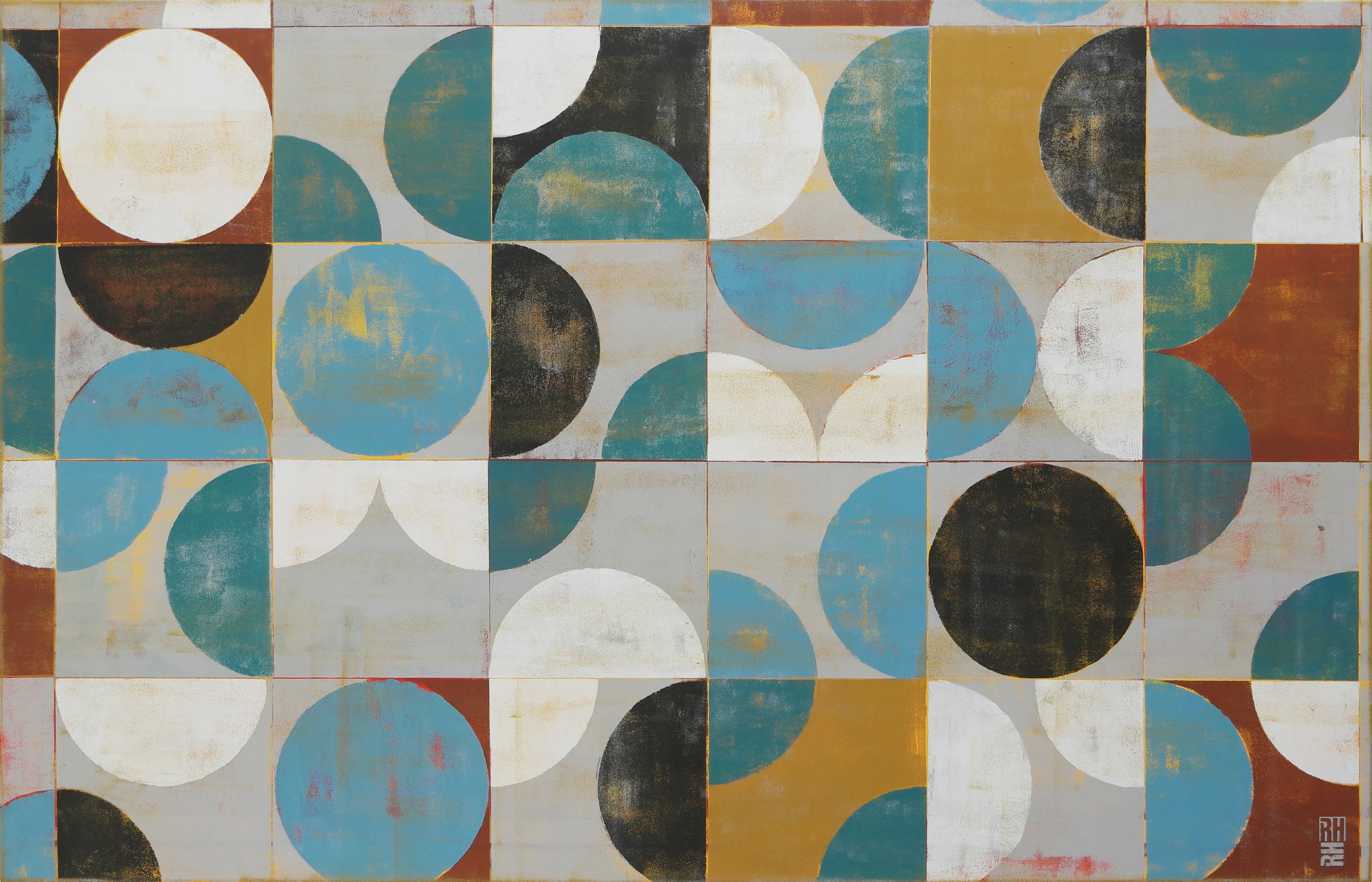 Ronald Hunter, Traffic Square Blue Landscape Ronald Hunter, Traffic Square Blue Landscape