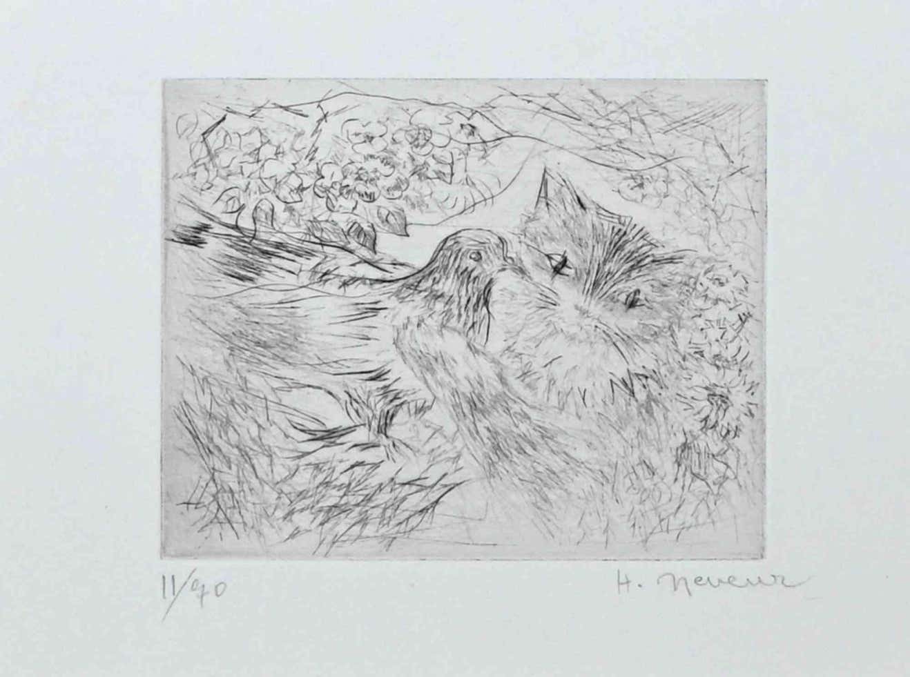 Helène Neveur, Bird and Cat Helène Neveur, Bird and Cat