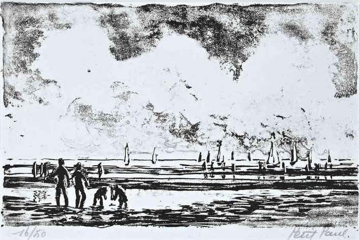 Paul Petit, Seascape with Boats Paul Petit, Seascape with Boats