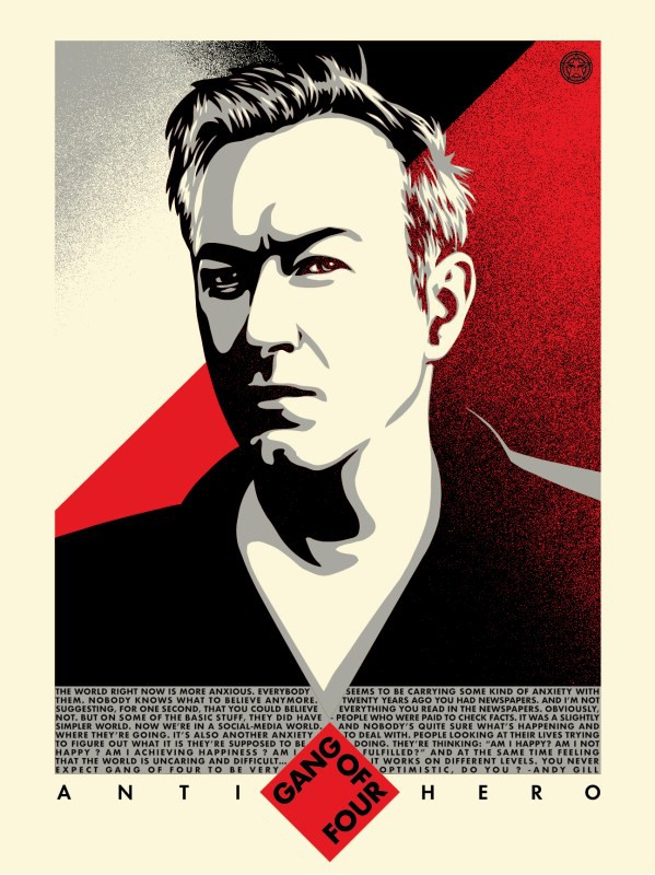 Shepard Fairey (Obey), Andy Gill anti-hero Shepard Fairey (Obey), Andy Gill anti-hero