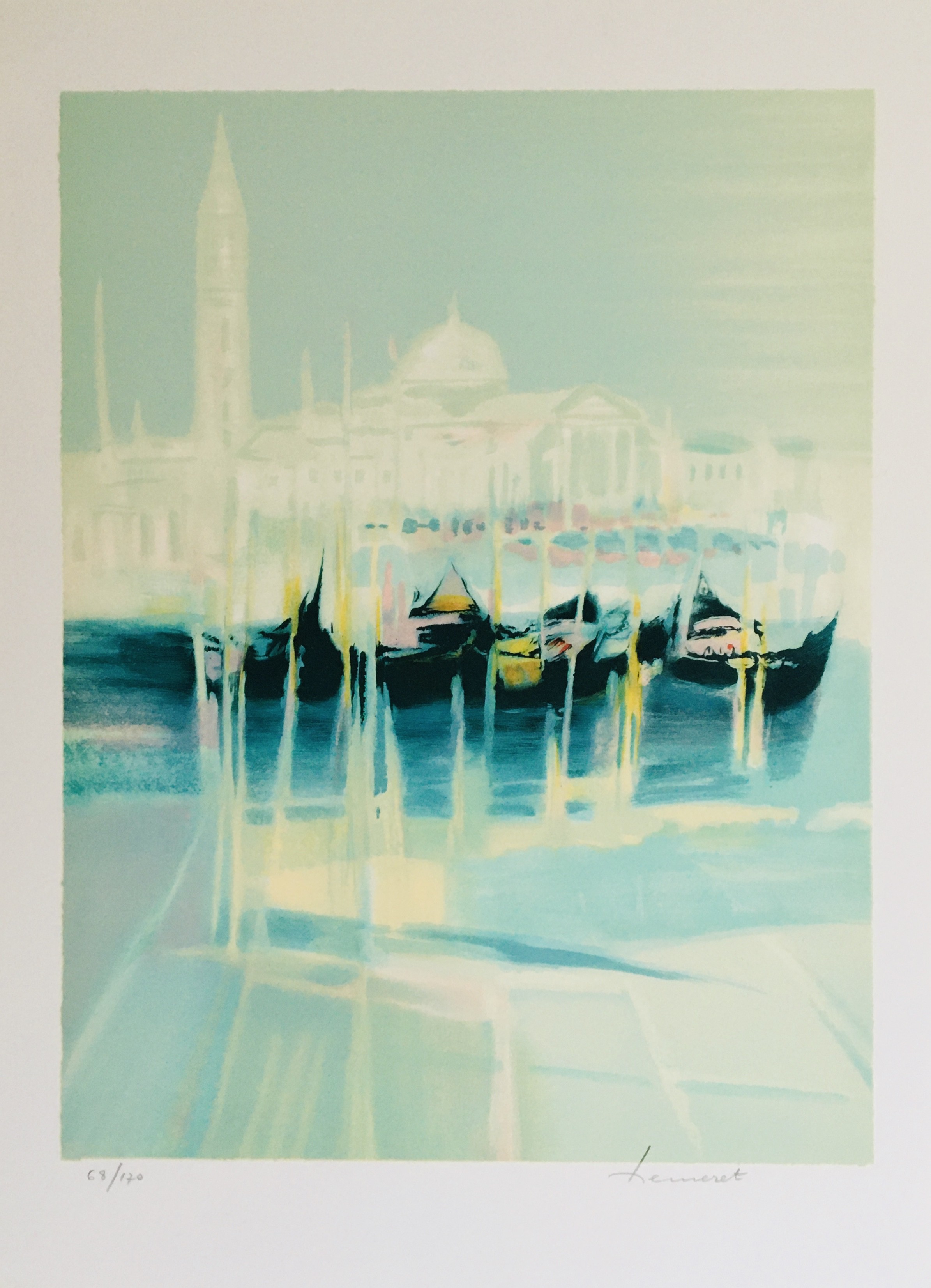 Claude Hemeret, Gondoles, Venise Claude Hemeret, Gondoles, Venise