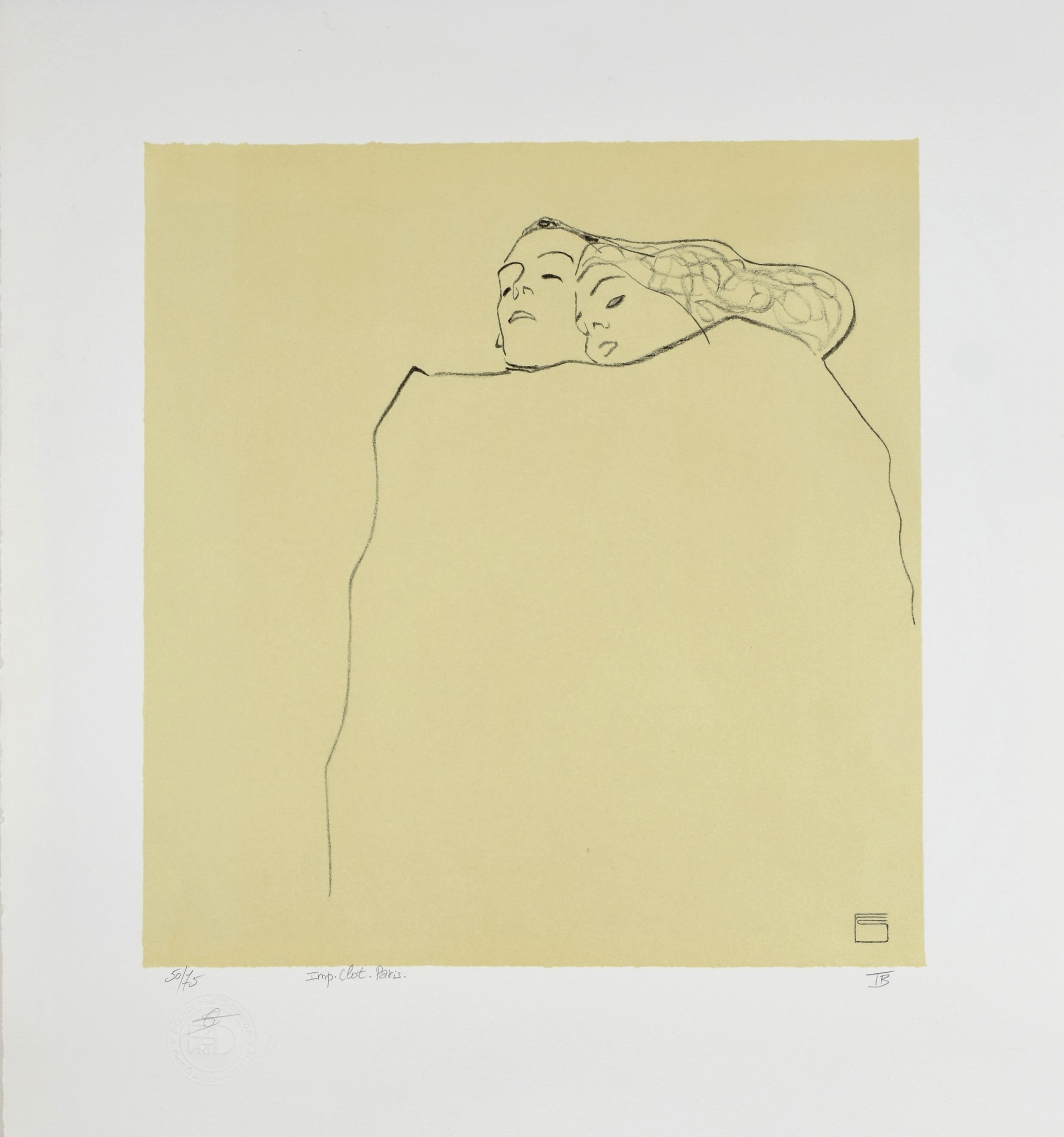 couple sleeping together drawing