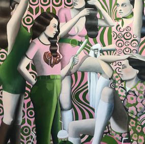 Painting, Les demoiselles d'artist, Edvarda Braanaas
