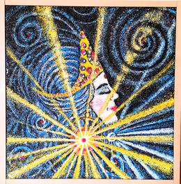 Fine Art Drawings, Her earrings are the orbits of the Moon and the Sun., Vitalia Stupak