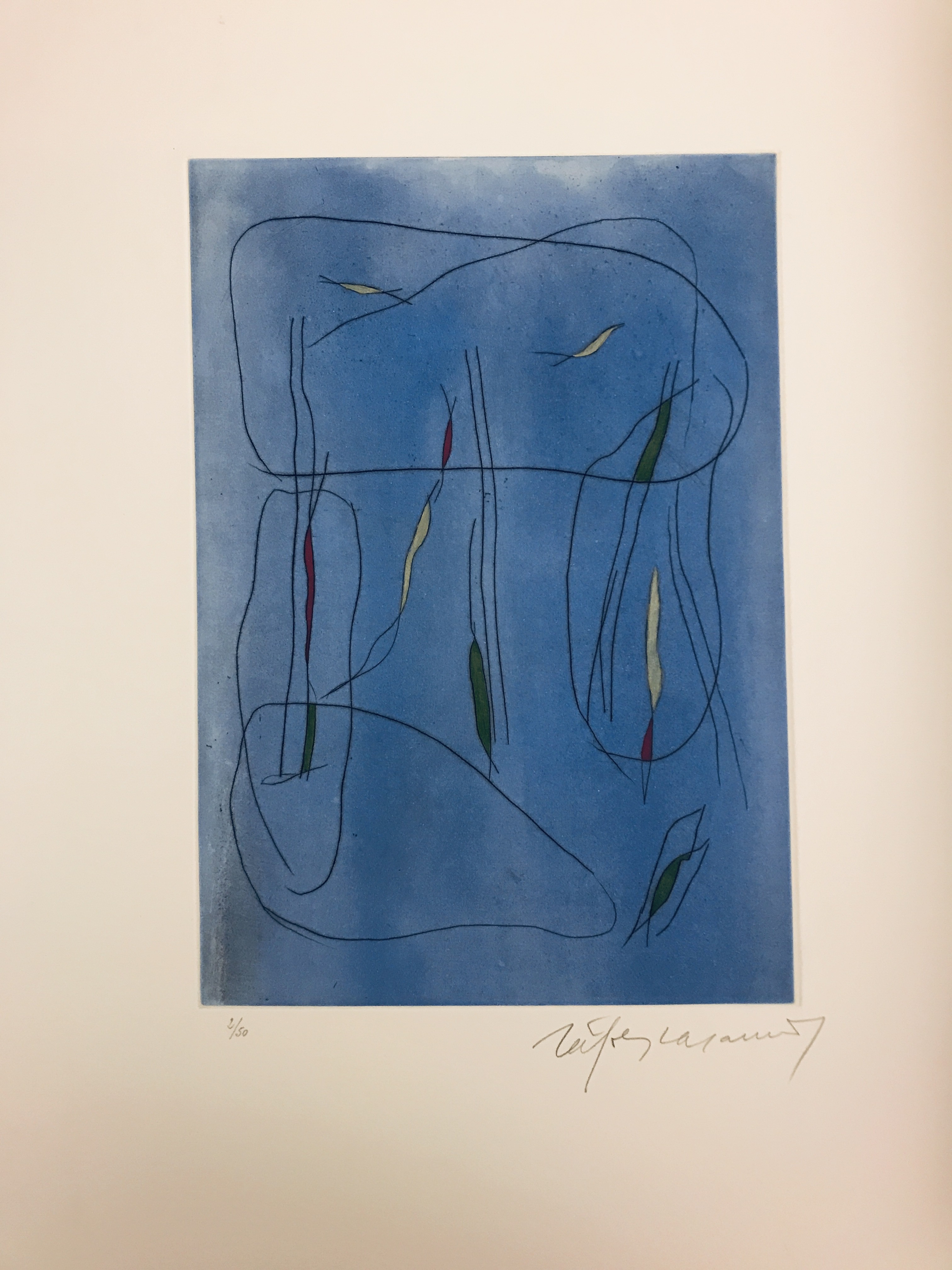 Albert Ràfols-Casamada, Composition bleue 1 Albert Ràfols-Casamada, Composition bleue 1