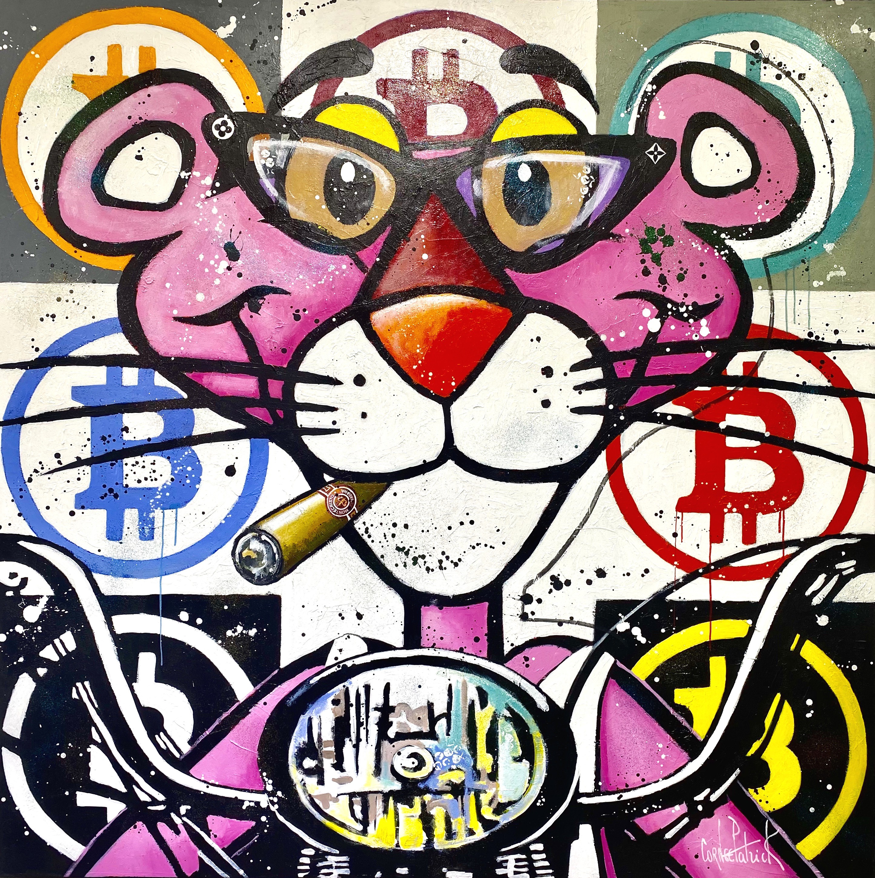 Pink Panther Pop Art Graffiti Street Art Cartoon Wall Art