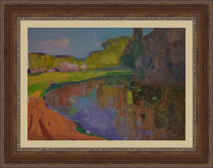 Alexander Shandor, The bay, Oil on Cardboard, Painting by Shandor Alexander Alexander Shandor, The bay, Oil on Cardboard, Painting by Shandor Alexander