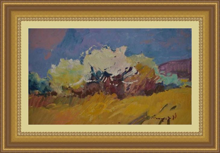 Alexander Shandor, Scent of spring, Oil on Cardboard, Painting by Shandor Alexander Alexander Shandor, Scent of spring, Oil on Cardboard, Painting by Shandor Alexander