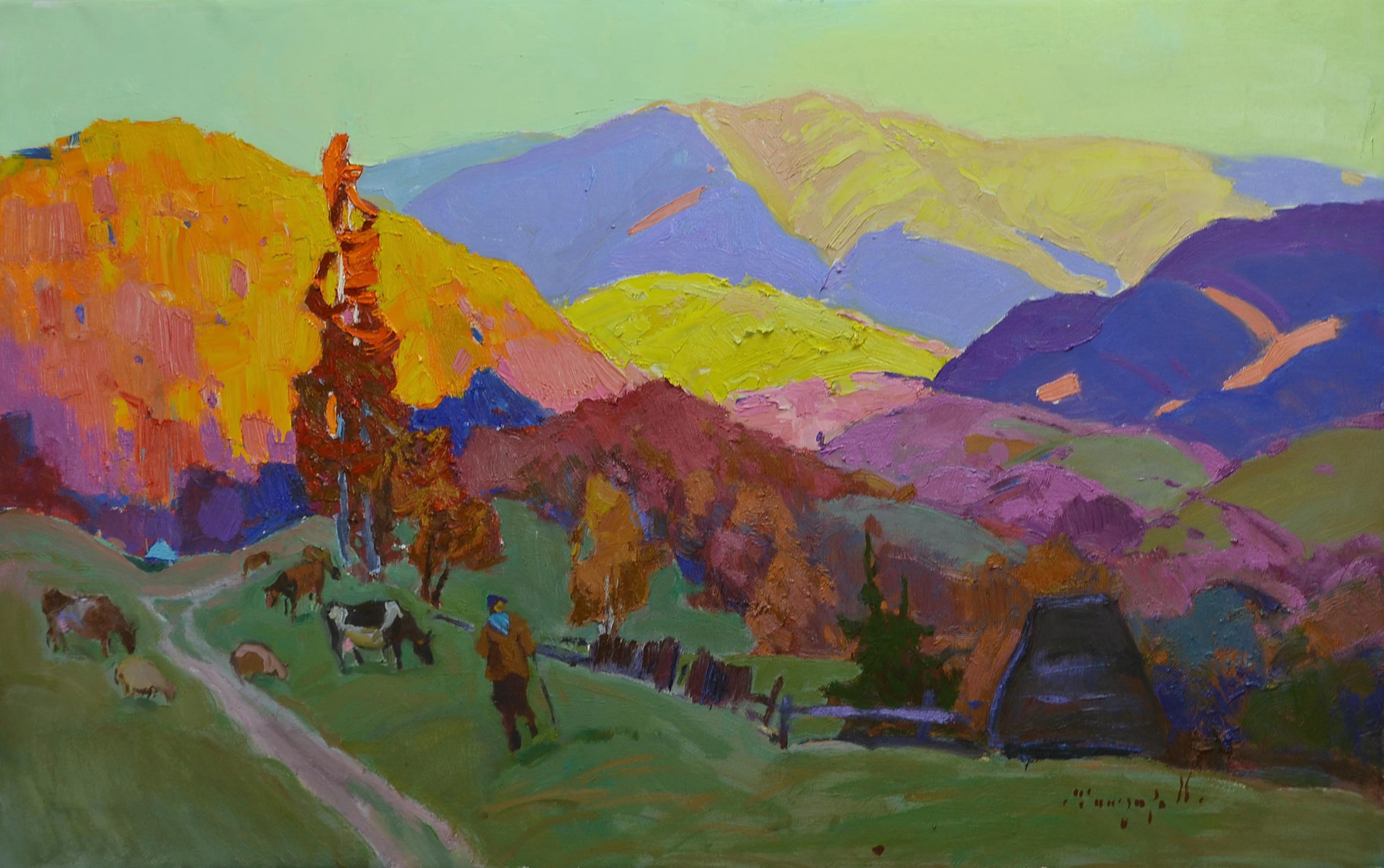 Alexander Shandor, In the evening in the Carpathians Alexander Shandor, In the evening in the Carpathians