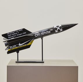 Sculpture, Off-white rocket, Rémy Aillaud