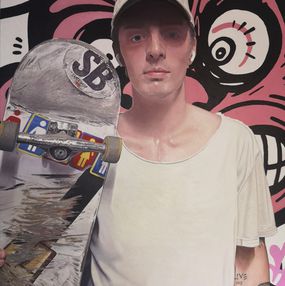 Painting, David With Skateboard, James Earley