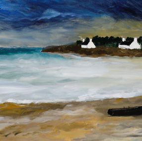 Painting, Le Grand Vent se Partage Entre Ciel et Océan, Jean Duquoc