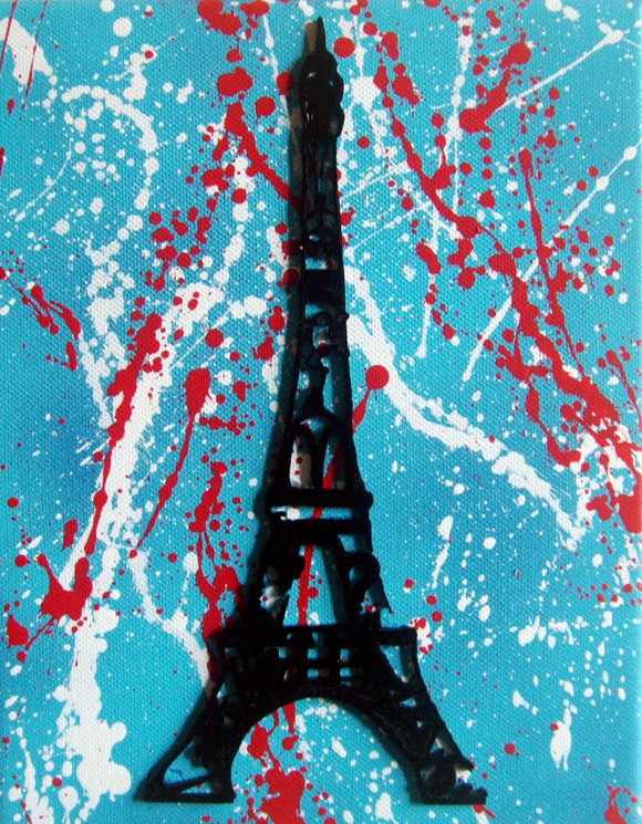 Peinture acrylique Tour Eiffel, Je commande !