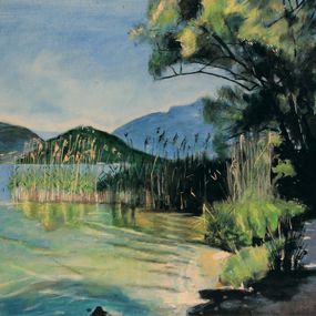 Painting, N° 780  Champfleury 3. La plage des 'nudistes'., R. Cavalié