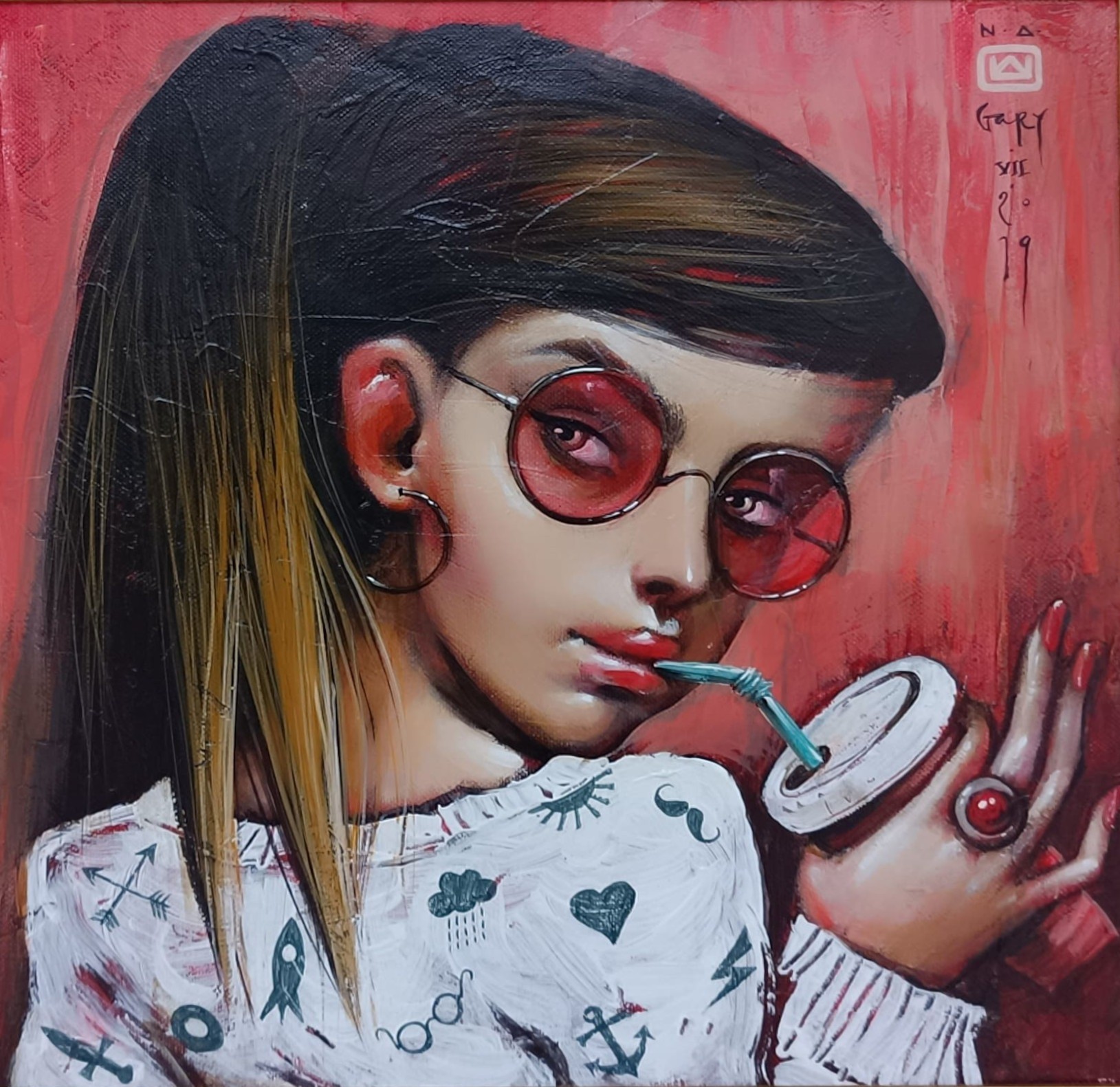 Nikolai Angelov-Gary, Through pink glasses Nikolai Angelov-Gary, Through pink glasses