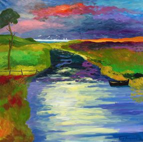 Painting, Les Goélands Dansent Près de L'océan, Jean Duquoc