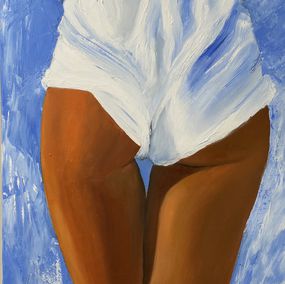 Peinture, A la plage de Saint Tropez, Lola B