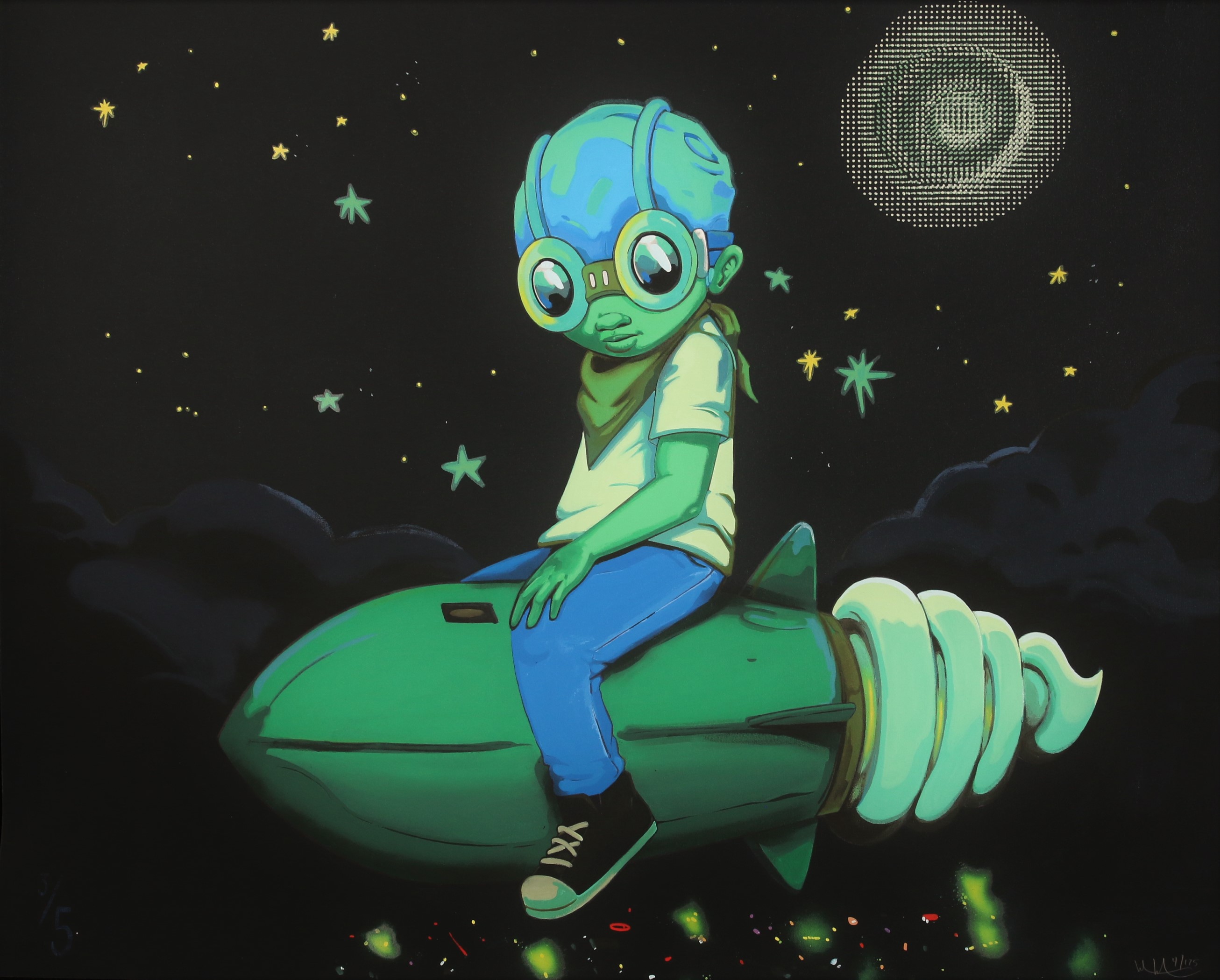Hebru Brantley, Night Flight Hebru Brantley, Night Flight