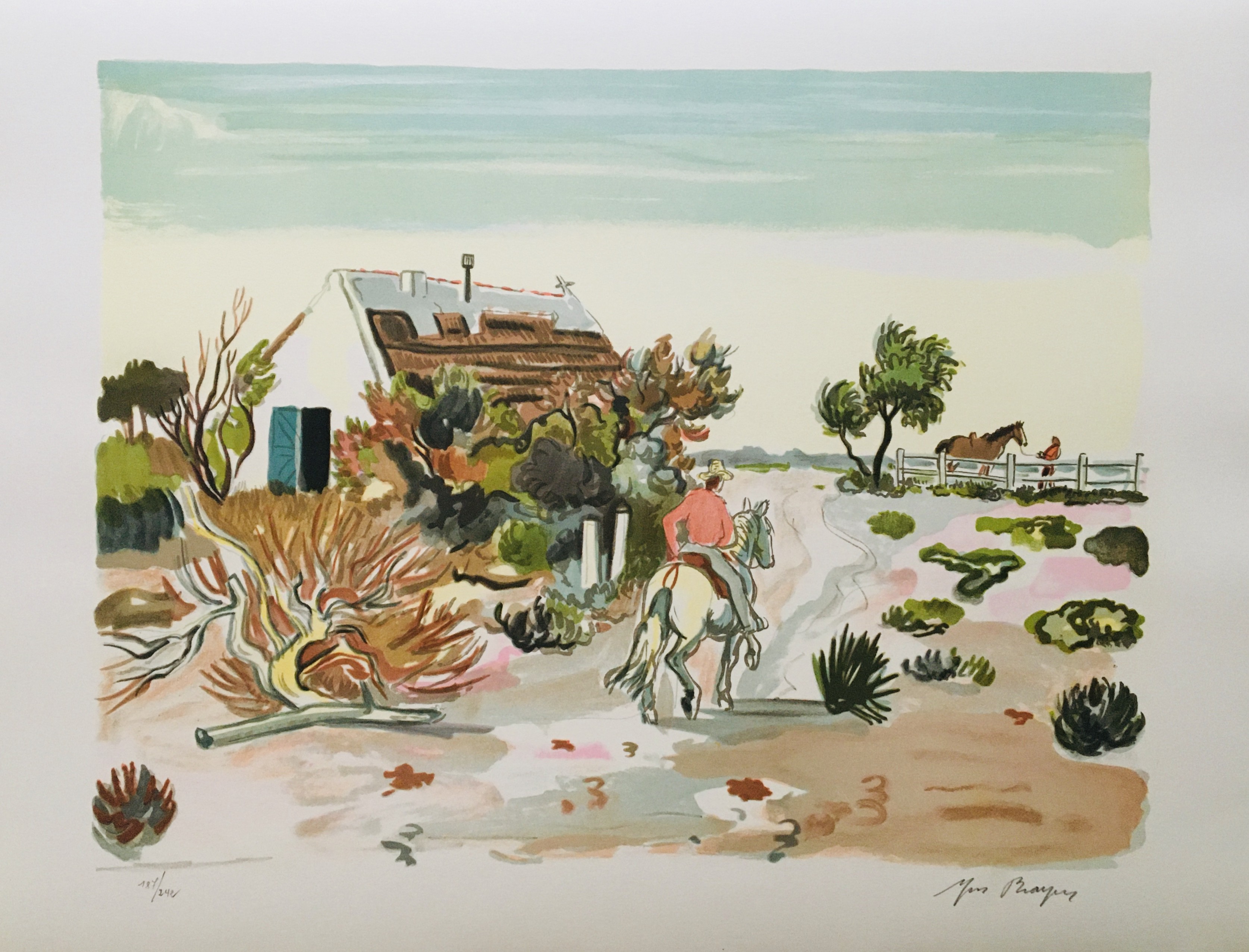 Yves Brayer, La cabane gardiane Yves Brayer, La cabane gardiane