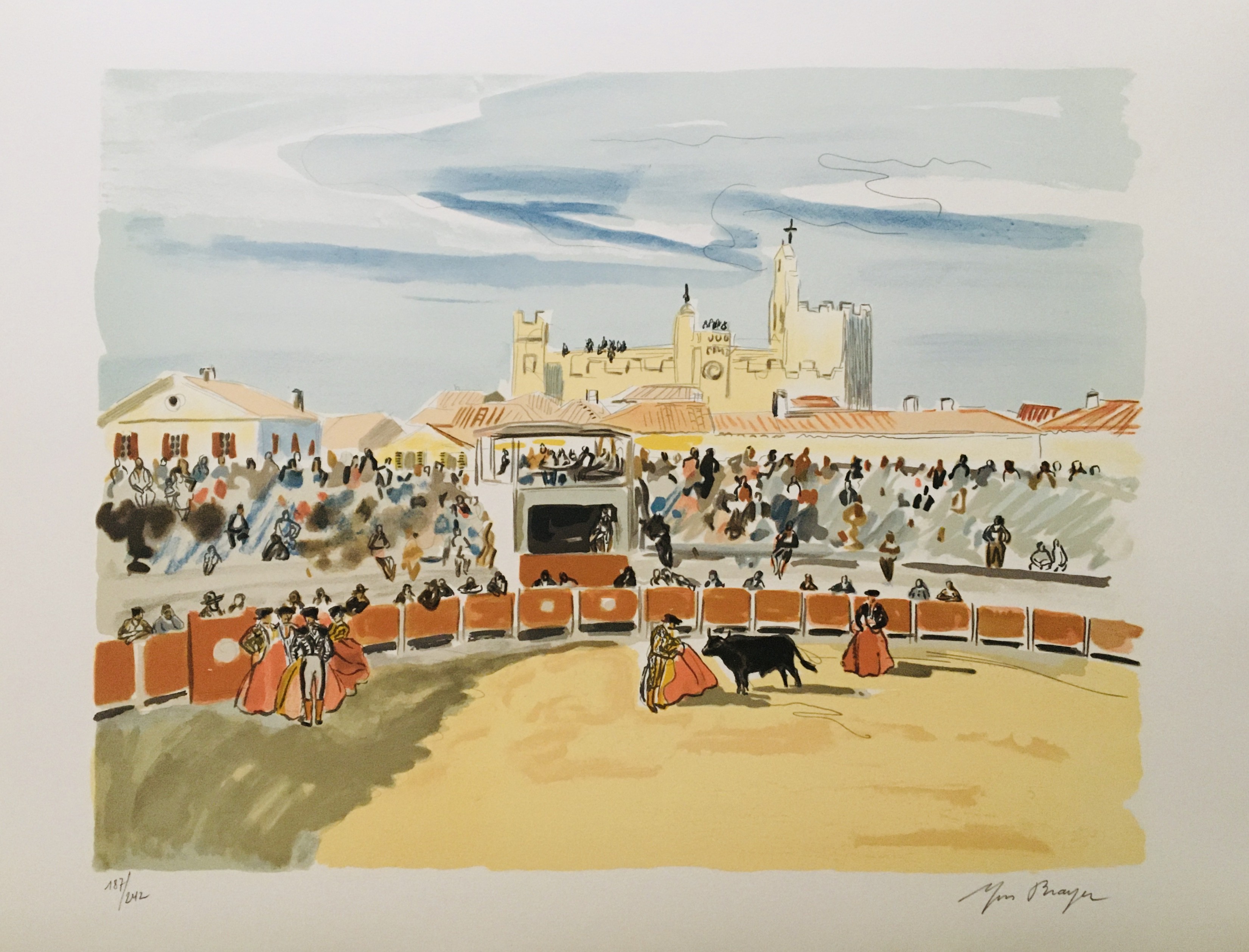 Yves Brayer, Corrida aux Saintes-Maries-de-la-Mer Yves Brayer, Corrida aux Saintes-Maries-de-la-Mer