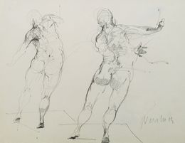 Fine Art Drawings, Etude de mouvement, Claude Weisbuch
