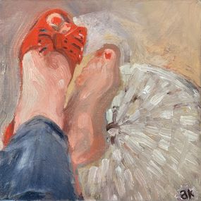 Gemälde, Les souliers rouges, Ada Kafel