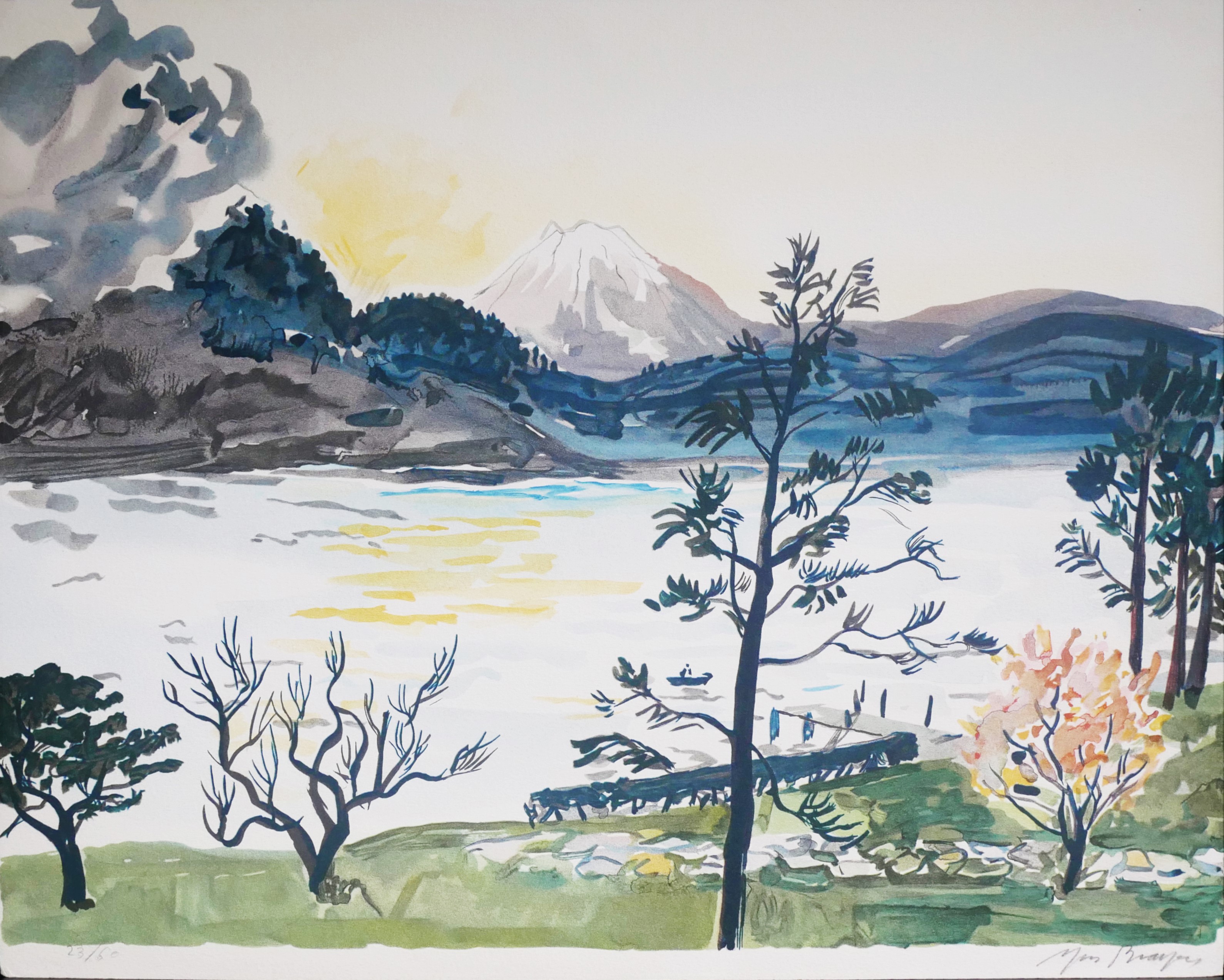 Yves Brayer, Paysage montagneux Yves Brayer, Paysage montagneux