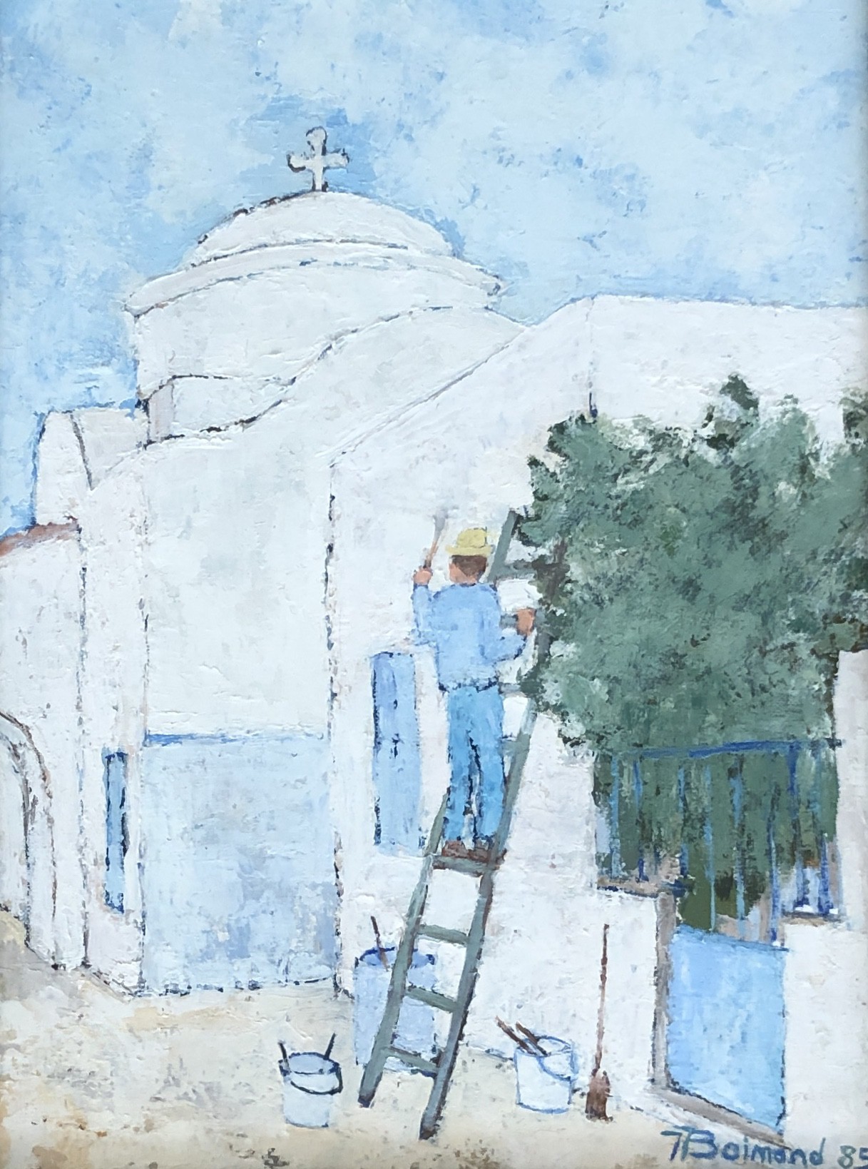 Jean Jacques Boimond, Peinture à la chaux, Eglise de Prodromos sur l'île de Paros Jean Jacques Boimond, Peinture à la chaux, Eglise de Prodromos sur l'île de Paros