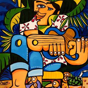 Gemälde, Joueur de guitare, Pascal Astier