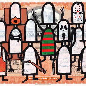 Gemälde, Halloween, Botero Pop