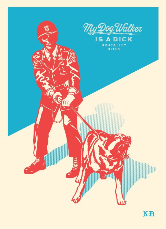 Shepard Fairey (Obey), Sadistic Dog Walker (Blue) Shepard Fairey (Obey), Sadistic Dog Walker (Blue)