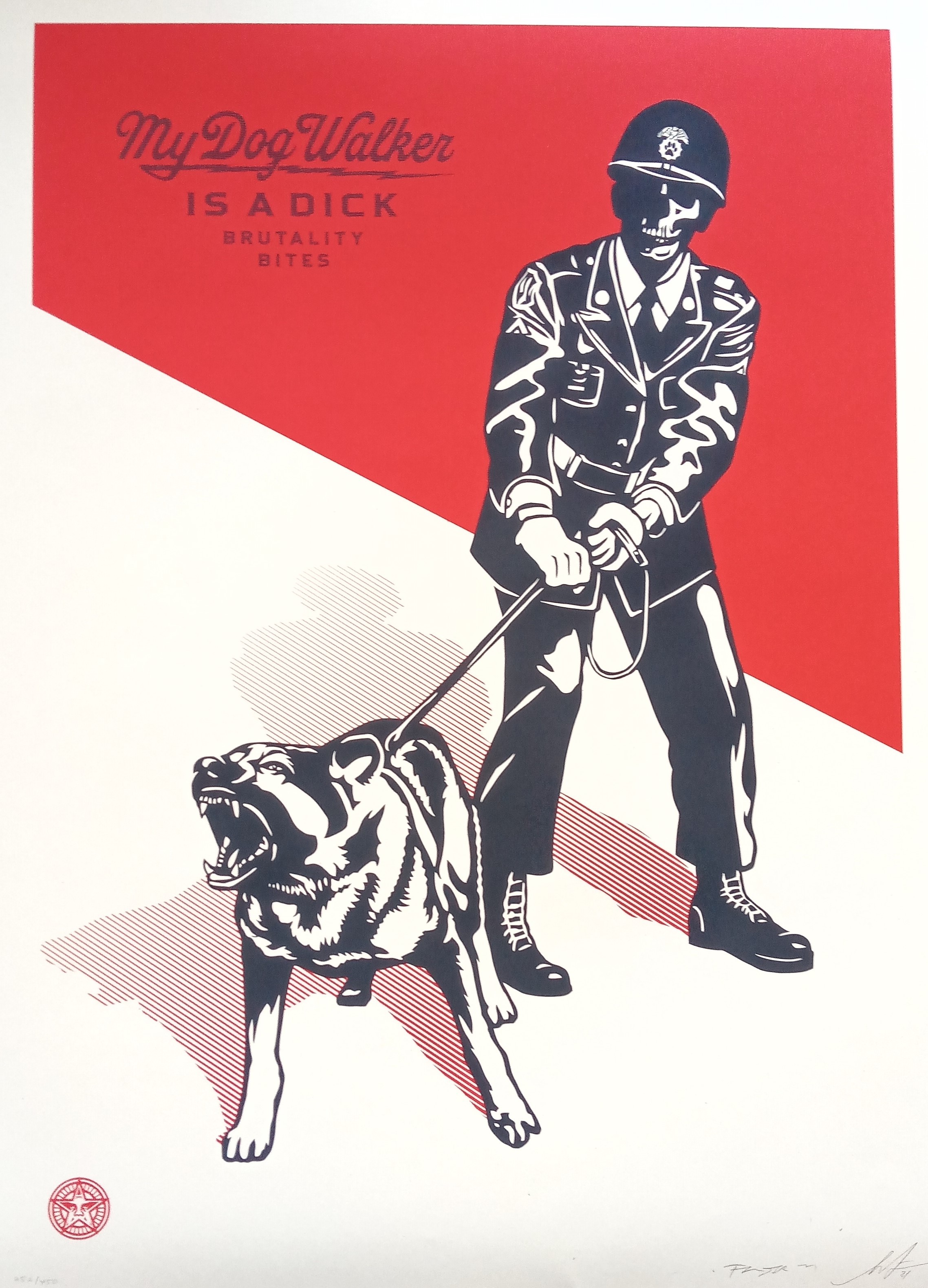 Shepard Fairey (Obey), Sadistic Dog Walker (Red) Shepard Fairey (Obey), Sadistic Dog Walker (Red)