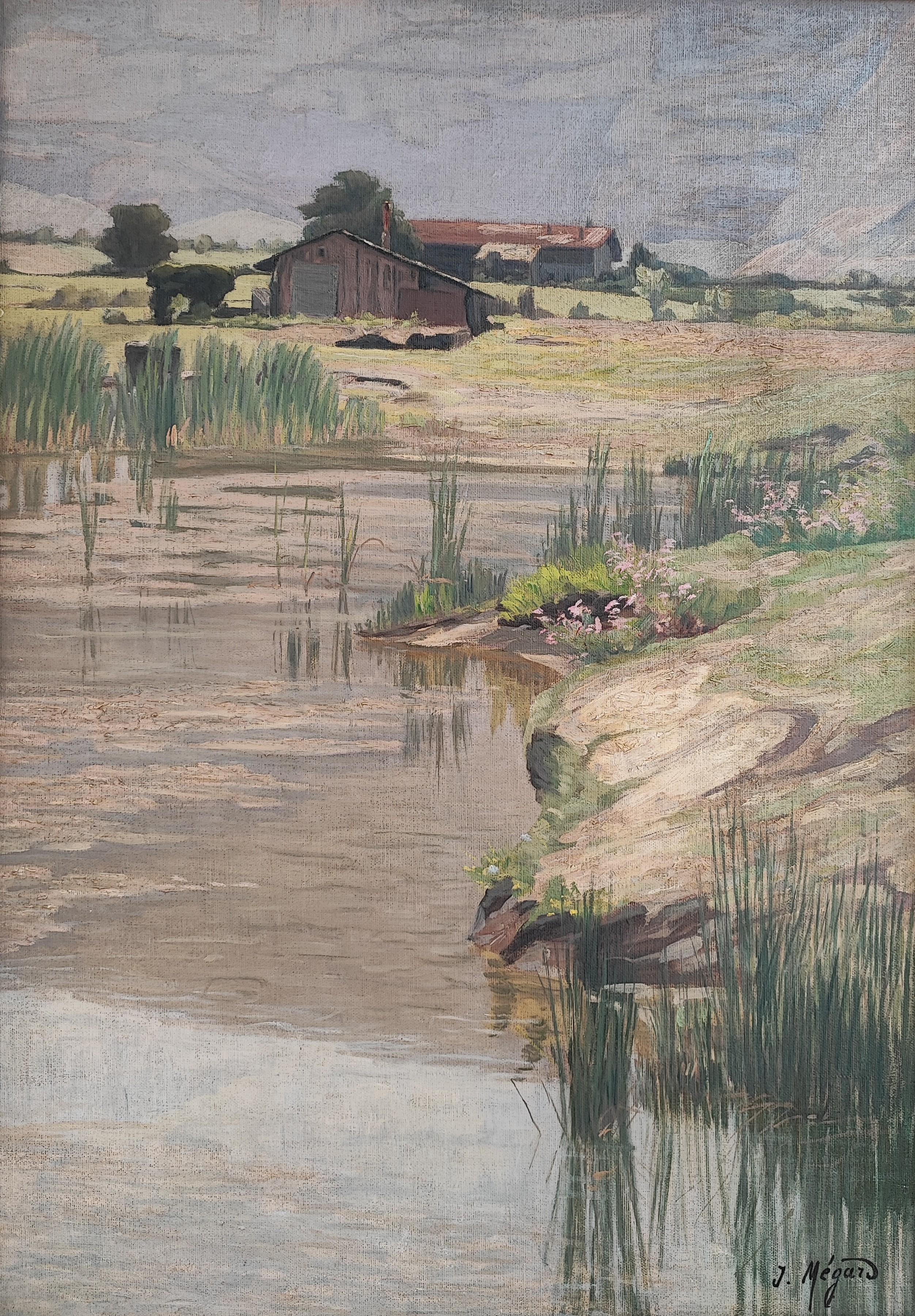 Joseph Mégard, Ferme et marais au pied du Salève Joseph Mégard, Ferme et marais au pied du Salève