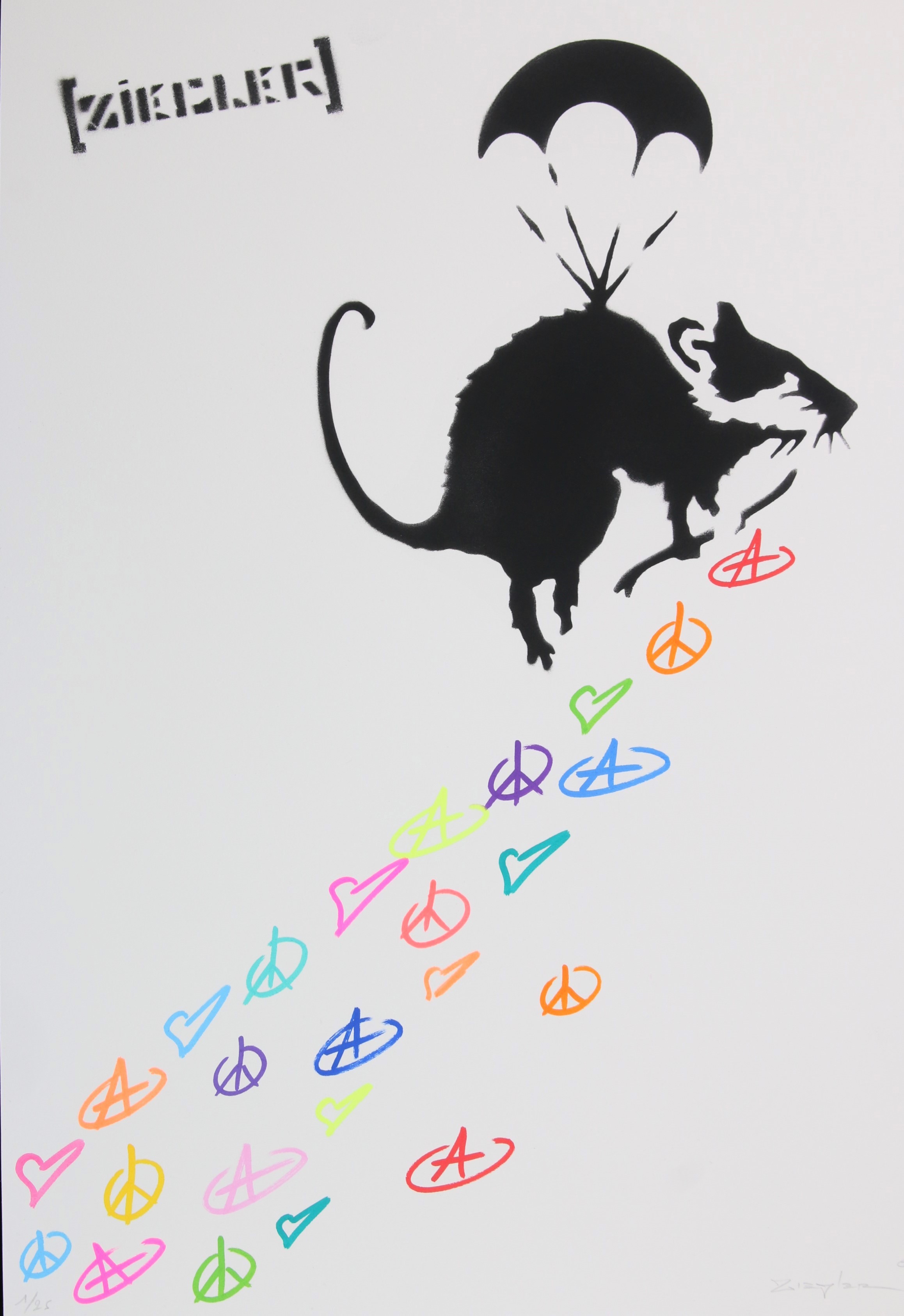 Ziegler T, Peace Love and Anarchy Parachute Rat Ziegler T, Peace Love and Anarchy Parachute Rat