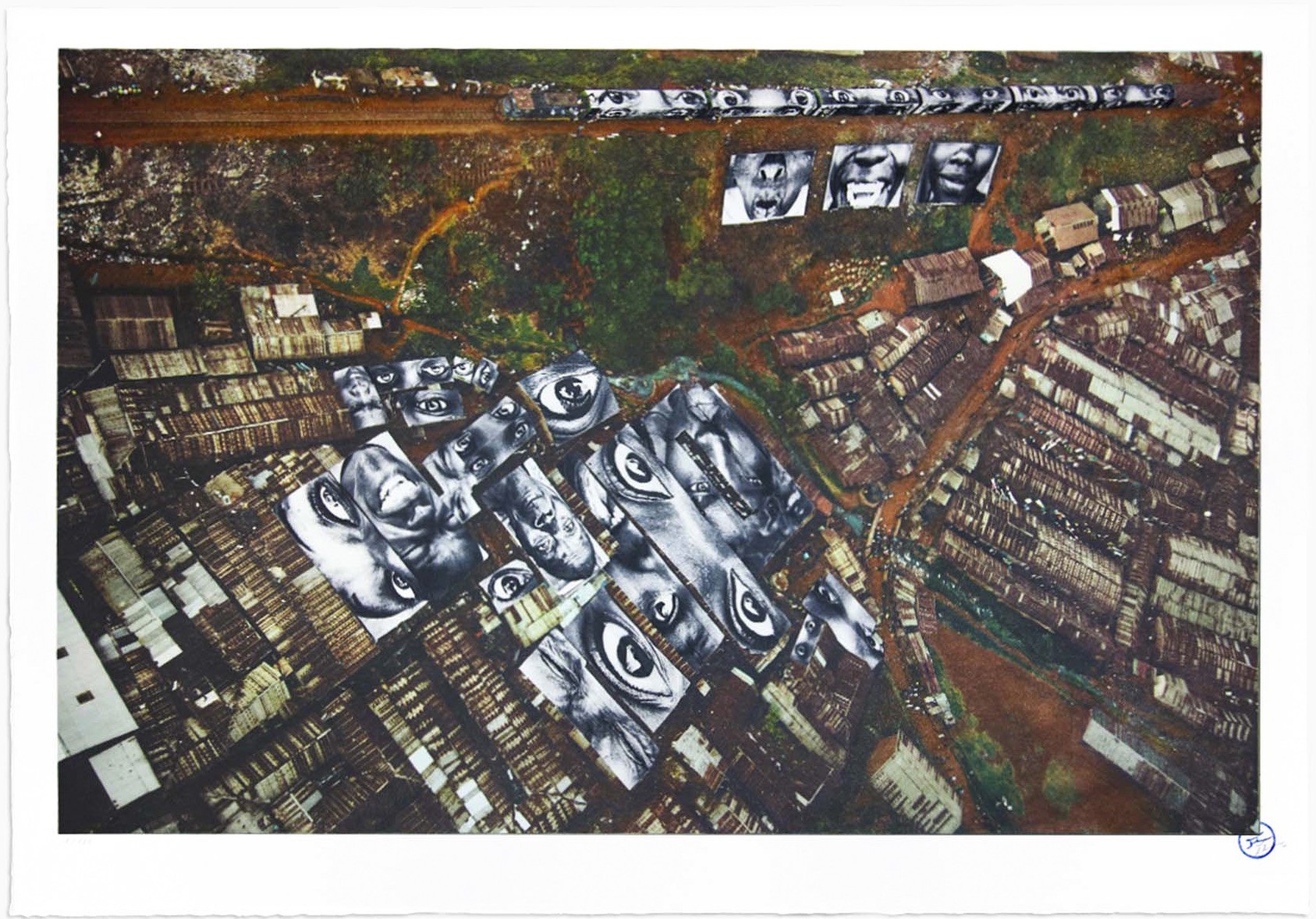JR, 28 millimètres, Women are Heroes, Action in Kibera Slum, General View Nairobi, Kenya, 2009 JR, 28 millimètres, Women are Heroes, Action in Kibera Slum, General View Nairobi, Kenya, 2009