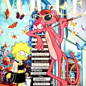 Vogue Cartoon Cover - Pink Panther Pop Art Poster
