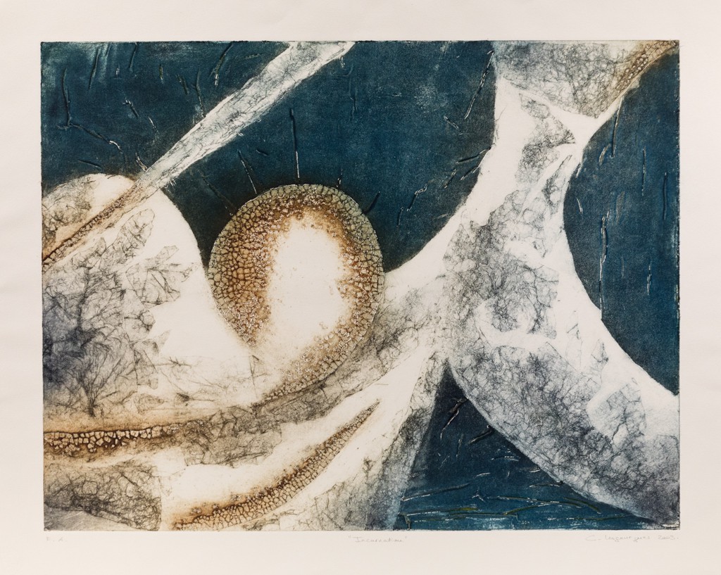 Caroline Lesgourgues, Incarnation, série gravures et collagraphies Caroline Lesgourgues, Incarnation, série gravures et collagraphies