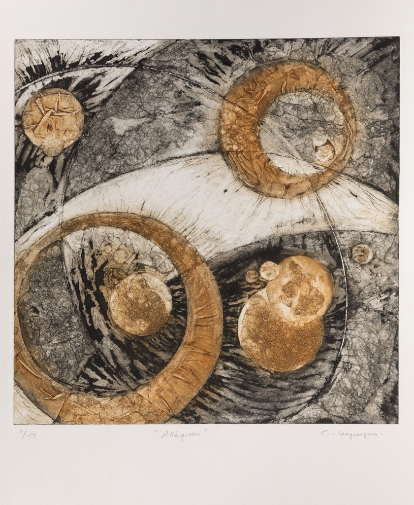 Caroline Lesgourgues, Allégresse, série gravures et collagraphies Caroline Lesgourgues, Allégresse, série gravures et collagraphies